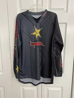 MSR Rockstar Energy Drink Jersey Size Large Black Off-Road Motocross MX M10 • $19.99