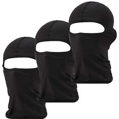 3 Pack Men Balaclava Black Face Mask Lightweight Motorcycle Warmer Ski • $9.99