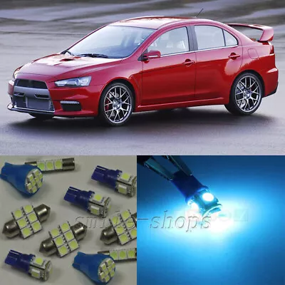 11×ICE Blue LED Interior Light Kit For Mitsubishi Lancer Evo X 2008-2015 • $17.06