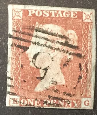 GB Queen Victoria  1d Penny Red  VFU Stamp  K-G   LH • $1.23