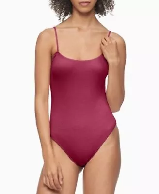 INC Calvin Klein Women's Ribbed Bodysuit Purple Size M • $19.99