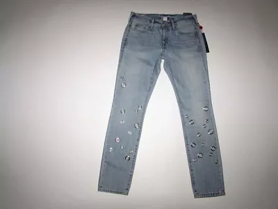 True Religion Women's Cameron Slim Boyfriend Jeans Size 24 Embellished Grommet • $15.49