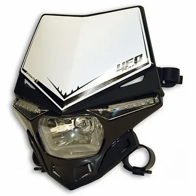 UFO Headlight MX Supermoto Enduro Off Road LED Stealth 12V 35W Black • $99.55