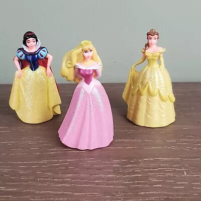 Lot Of 3 Disney Princesses Belle Snow White Auror Cake Toppers About 3in • $9