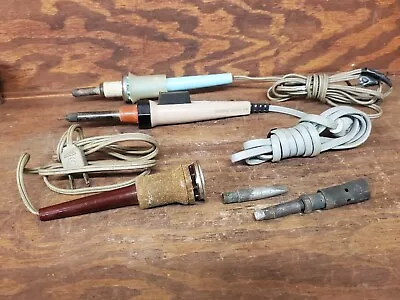Vintage Electric Soldering Iron Lot Of 3 And Tips 2 Working 1 For Parts • $6.99