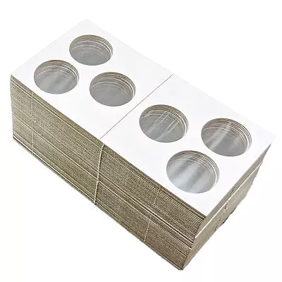 50 2x2 Guardhouse 3-Hole Penny Coin Holders Mylar Cardboard Storage 1 Cent Flip • $7.89