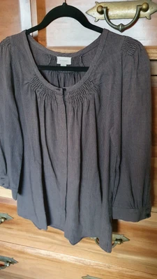 $12 • Buy Witchery Dark Grey Cotton/Wool Blend Shirt L