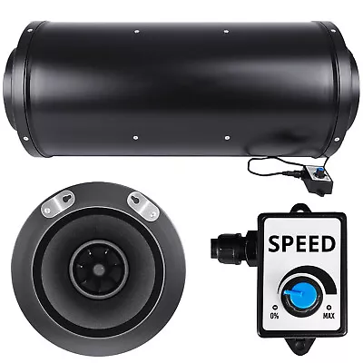 EC Fan Air Speed Controller Hydroponics Extraction System Silent Silenced Quiet • £185