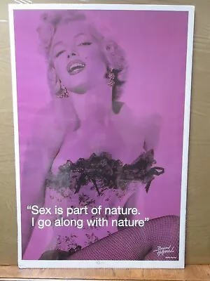 Vintage Marilyn Monroe Quote Sex Is Part Of Nature I Go Along With Poster 15736 • $44.97