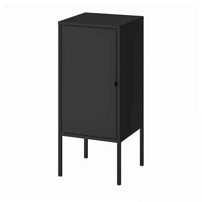 IKEA Free Standing Storage Cabinet Cupboard Home Office Living Metal Black • £57.37