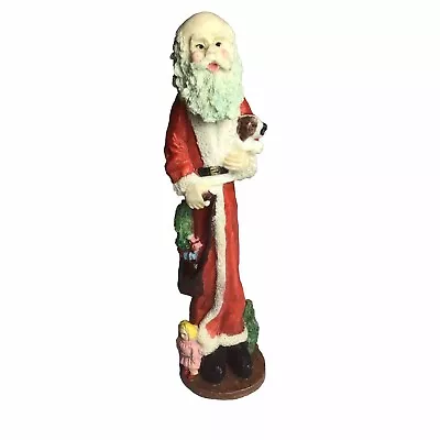 Vintage  Santa Claus Christmas Figurine Pencil Skinny 9 1/2 In. Puppy Doll Tree • $14.99