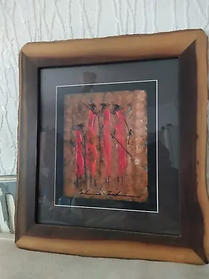 African Art Work Oil Painting On Board • £20
