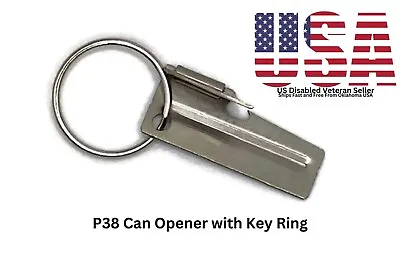 2 Piece Bundle P38 CAN OPENER W/KEY RING NEW MILITARY ISSUE SHIPS FREE USA MADE • $3.99