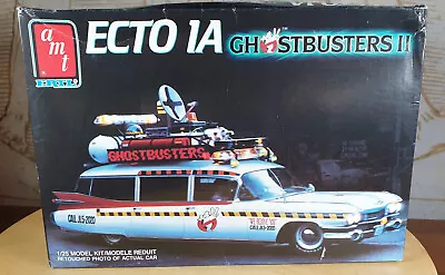 AMT Ghostbusters II ECTO 1A Model Car Kit 6017 1:25 Scale (SWB) • £80