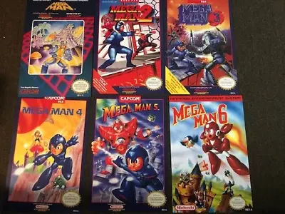 Meta Man Megaman 1 2 3 4 5 6 NES Nintendo Video Game Cover Art Poster Set • $34.99