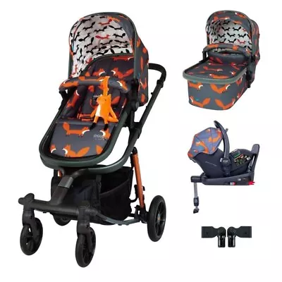 COSATTO GIGGLE QUAD CAR SEAT AND I-SIZE BASE BUNDLE  Charcoal Mister Fox • £569.99