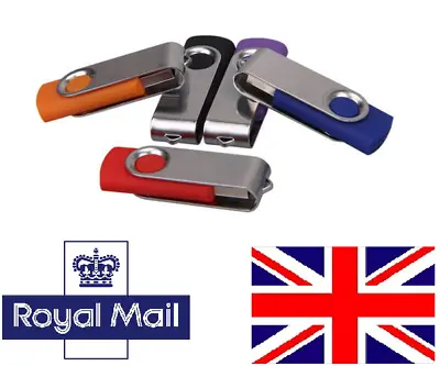 UK 1/5/10 X USB Flash Drive Swivel Thumb Data Storage Pen Disk Memory Stick Lot • £6