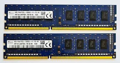 8GB (2x4GB) DDR3L 1600MHz Desktop PC RAM ~ PC3L-12800U 1Rx8 Memory 240 Pin DIMM • £19.99