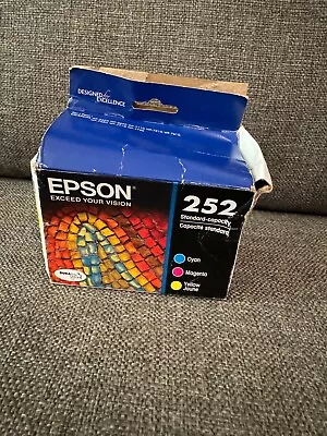 EPSON Genuine 252 Tri Color Printer Ink Cartridges EXP 6/2024 • $11.99