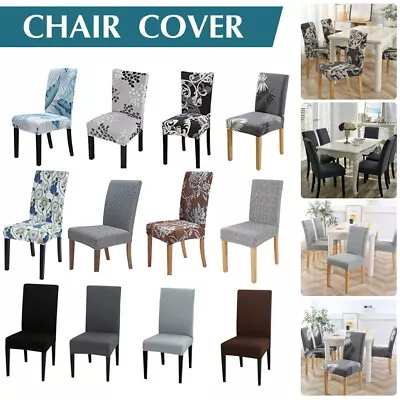 $21.59 • Buy Stretch Dining Chair Covers Slipcover Spandex Wedding Cover 1/4/6/8Pcs Removable