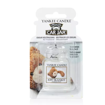 Yankee Candle Car Jar Air Freshener Freshner Fragrance Scent - SOFT BLANKET • £5.99