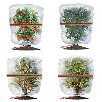 4Pack Garden Mesh Netting Mosquito Bug Net Bags For Plants Fruits Blueberry Bush • $13.50