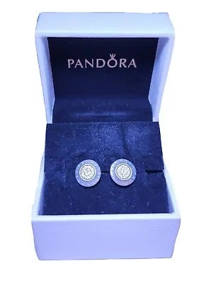 $32 • Buy Pandora Sparkling Logo Stud Earrings - Boxed Sterling Silver