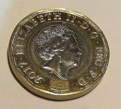 Unique 2017 Mint Error Round £1 Coin With Multiple Mint Errors • £2000