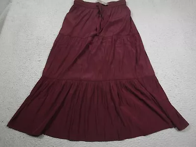 J Jill Skirt Womens XS Petite Red Long Maxi Pull On Cotton NWT • $19.97