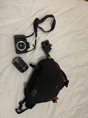 Canon EOS 750D DSLR Camera W18-55mm Lens And Camera Bag • $600