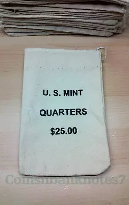 2020 US Mint Empty Canvas Bag Of $25 Quarter  / Bag Only No Coins! • $1