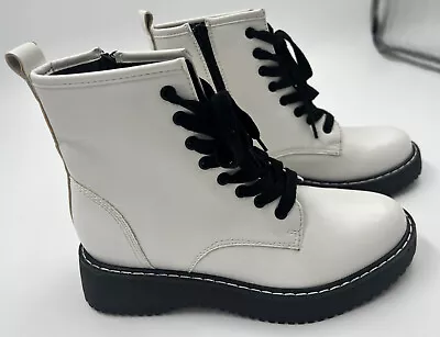 Madden Girl Women's Kurrt Combat Boots White Paris Size 6 M New No Box • $44.99