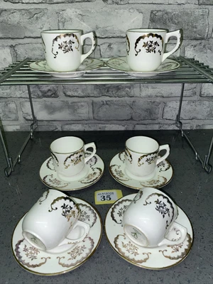 £16.50 • Buy 12pc VTG Aynsley White Bone China Demitasse 100ml Espresso Coffee Cups & Saucers