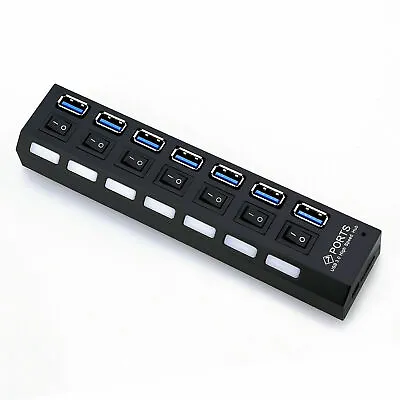 $28.45 • Buy  7Port USB 3.0 HUB Powered+High Speed Splitter Extender PC Cable With Adapter AU