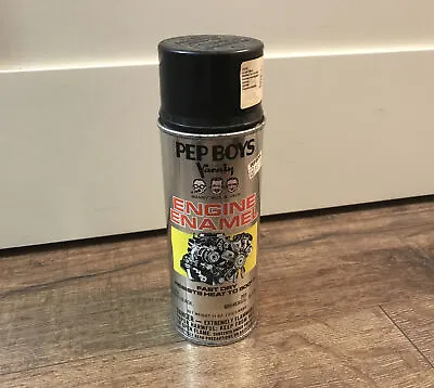 Vintage Varsity Pep-Boys Spray Paint Can Black Engine Enamel 1970’s 1980’s Cigar • $65