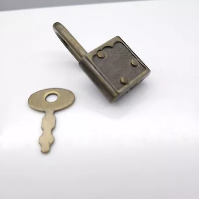 Vintage Miniature Lock And Key Tiny Padlock With Original Key • $13.30