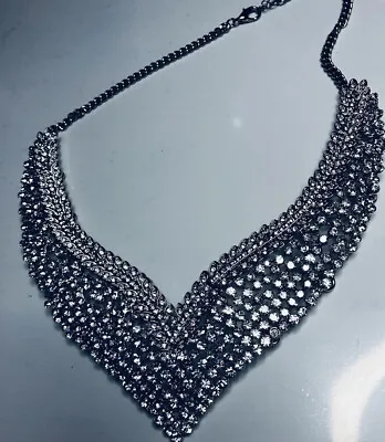 Sparkly Collar V-Shaped Bib Necklace • £11