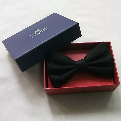 £14.99 • Buy Black Silk Bowtie Dickie Bow Tie By Lloyd Attree & Smith New With Gift Box