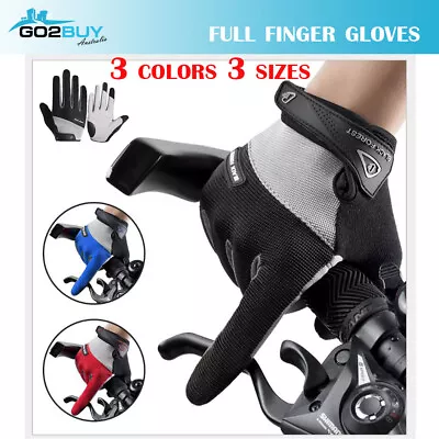 New Cycling Bicycle Bike Full Finger Antiskid Touch Sscreen Breathabl Gloves • $14.95