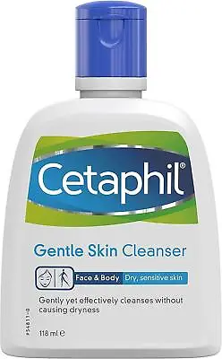£9.64 • Buy Cetaphil Gentle Skin Cleanser Face Body Wash Normal To Dry Sensitive Skin 118ml