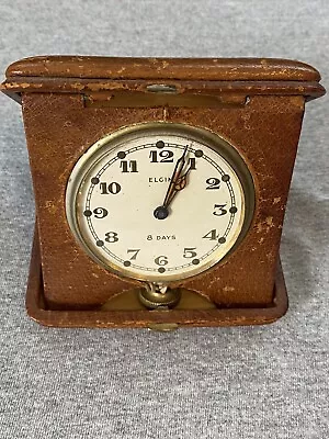 Vintage Elgin 8 Day Travel Clock • $215.82