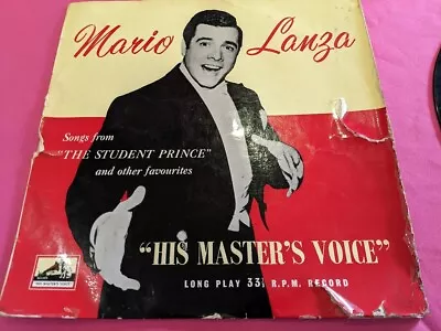 Mario Lanza - Songs From  The Student Prince  And Other Famous Melodies Album • $3.79