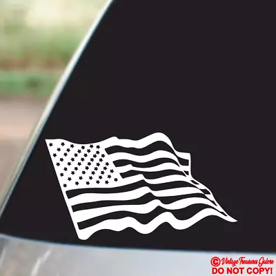 American Flag - Vinyl Decal Sticker Car Window Wall Bumper United States Usa • $2.99