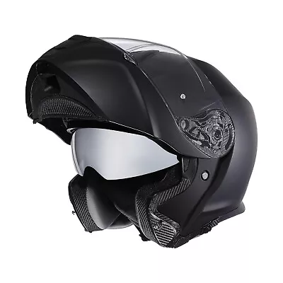 TRIANGLE Modular Flip Up Motorcycle Helmets Dual Visor Full Face Helmets DOT • $72.95