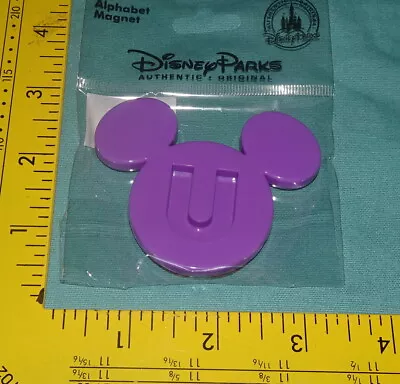 New = Purple = U = Letter  U = Walt Disney Parks = Mickey Mouse Alphabet Magnet • $7.99