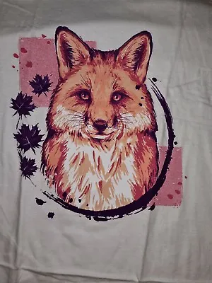 BRAND NEW QWERTEE FREINDLY FOX WHITE T SHIRT Sz XL  • £15