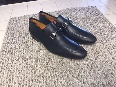 New Magnanni Mens Leather Rafa Ll  Shoes Color Black 9.5 M Retail $325 • $149.99