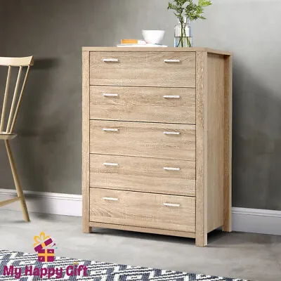 Artiss 5 Chest Of Drawers Tallboy Dresser Table Bedroom Storage Cabinet MAXI • $177.87