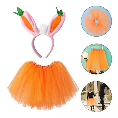 Animal Costumes For Kids Girls Gown Rabbit Ears Head Buckle Suit • £10.85
