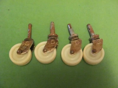 $12.95 • Buy Lot Of 4 Vintage Noeting Faultless 2” Swivel Caster Wheels Stem Berrings Set.